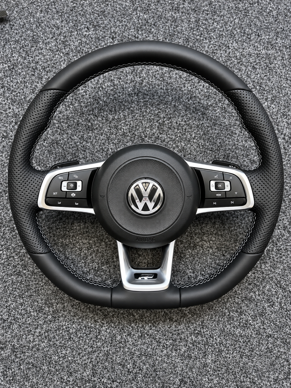 VW R-Line Steering Wheel & Perforated Leather