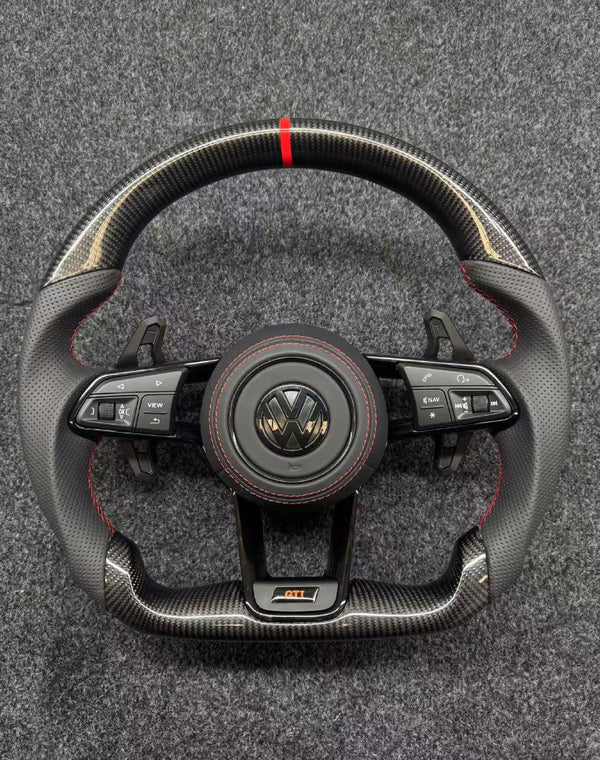Volkswagen GTI Carbon Fiber & Leather Steering Wheel
