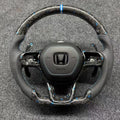 Forged Carbon & Blue Honda Steering Wheel - Civic - foto 1
