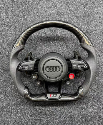 Audi RS Steering Wheel & Carbon Fiber & Leather