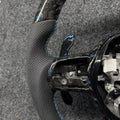 Forged Carbon & Blue Honda Steering Wheel - Civic - foto 4