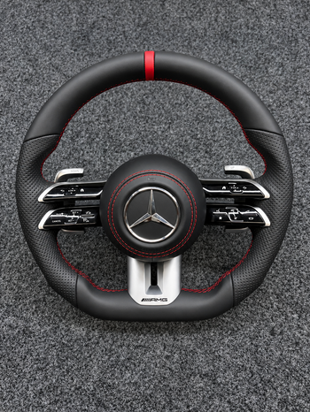 Mercedes-AMG Leather & Red Stripe Steering Wheel