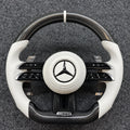 Mercedes-AMG Carbon Fiber & White Steering Wheel - foto 1