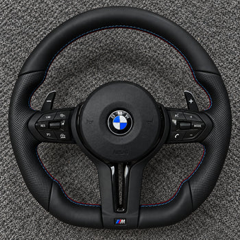 BMW M Flat Bottom Steering Wheel & Black - E/F Series