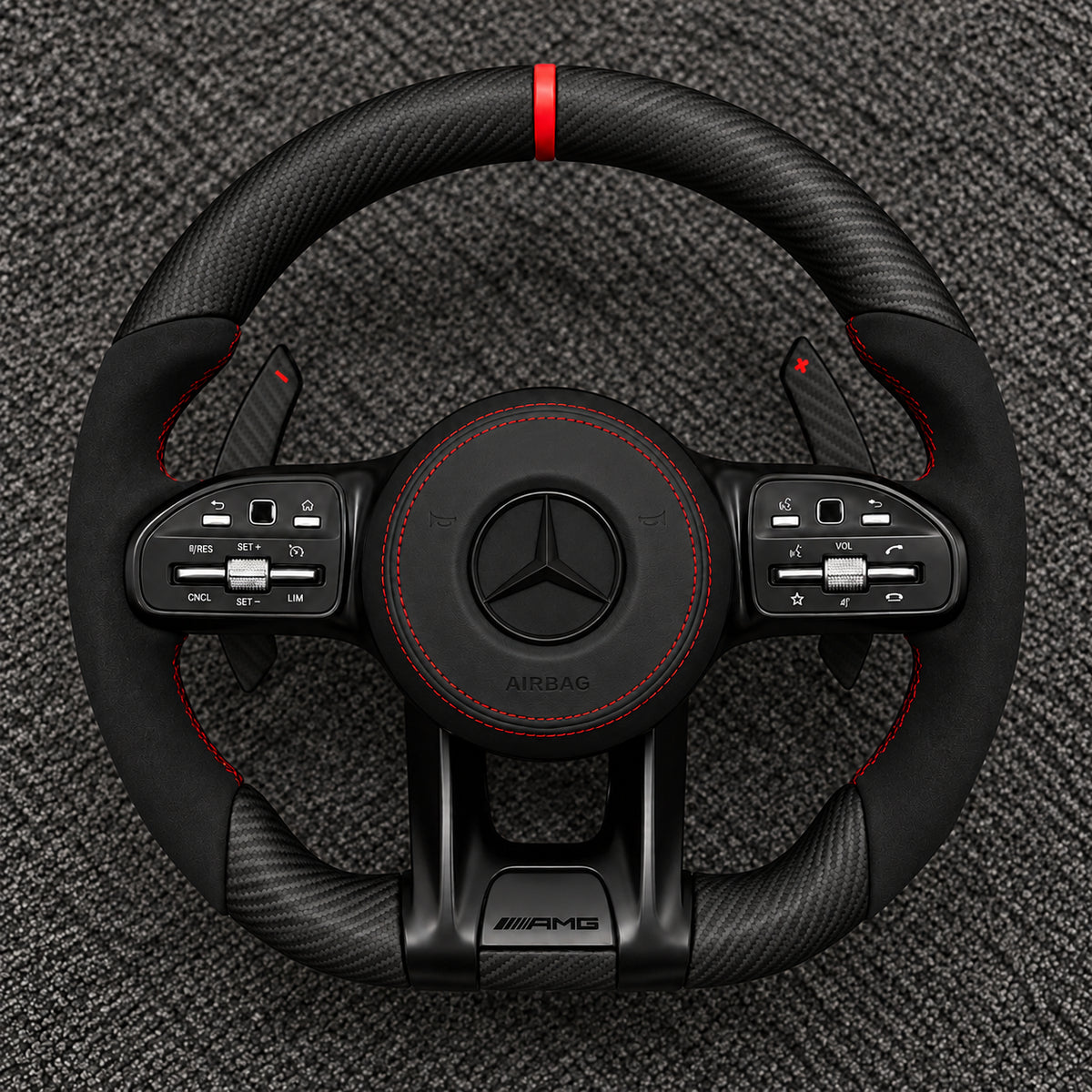 Volante Mercedes-AMG em Fibra de Carbono All Black