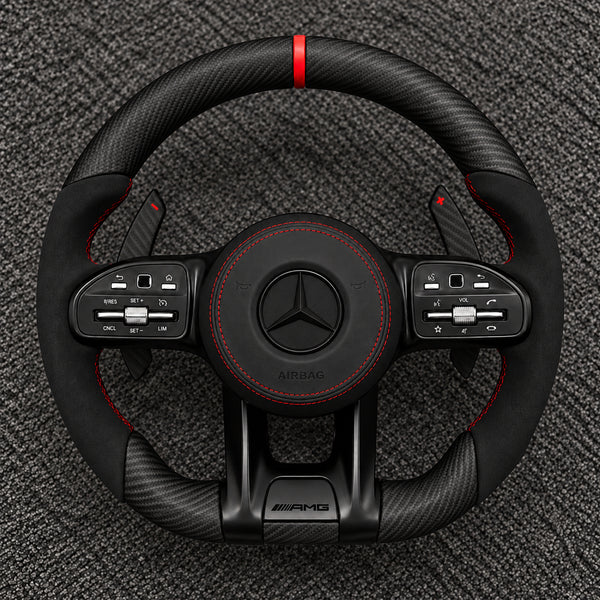 Mercedes-AMG All Black Carbon Fiber Steering Wheel