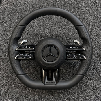 Black & Silver Mercedes-AMG Steering Wheel