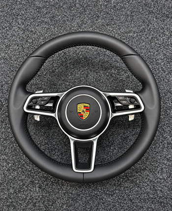 Porsche Black/Silver Edition Steering Wheel