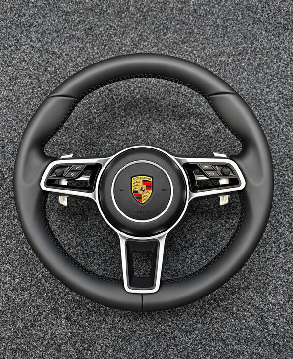 Porsche Black/Silver Edition Steering Wheel