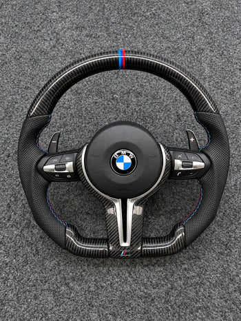 BMW M Sport Carbon & Silver Steering Wheel - E/F Series